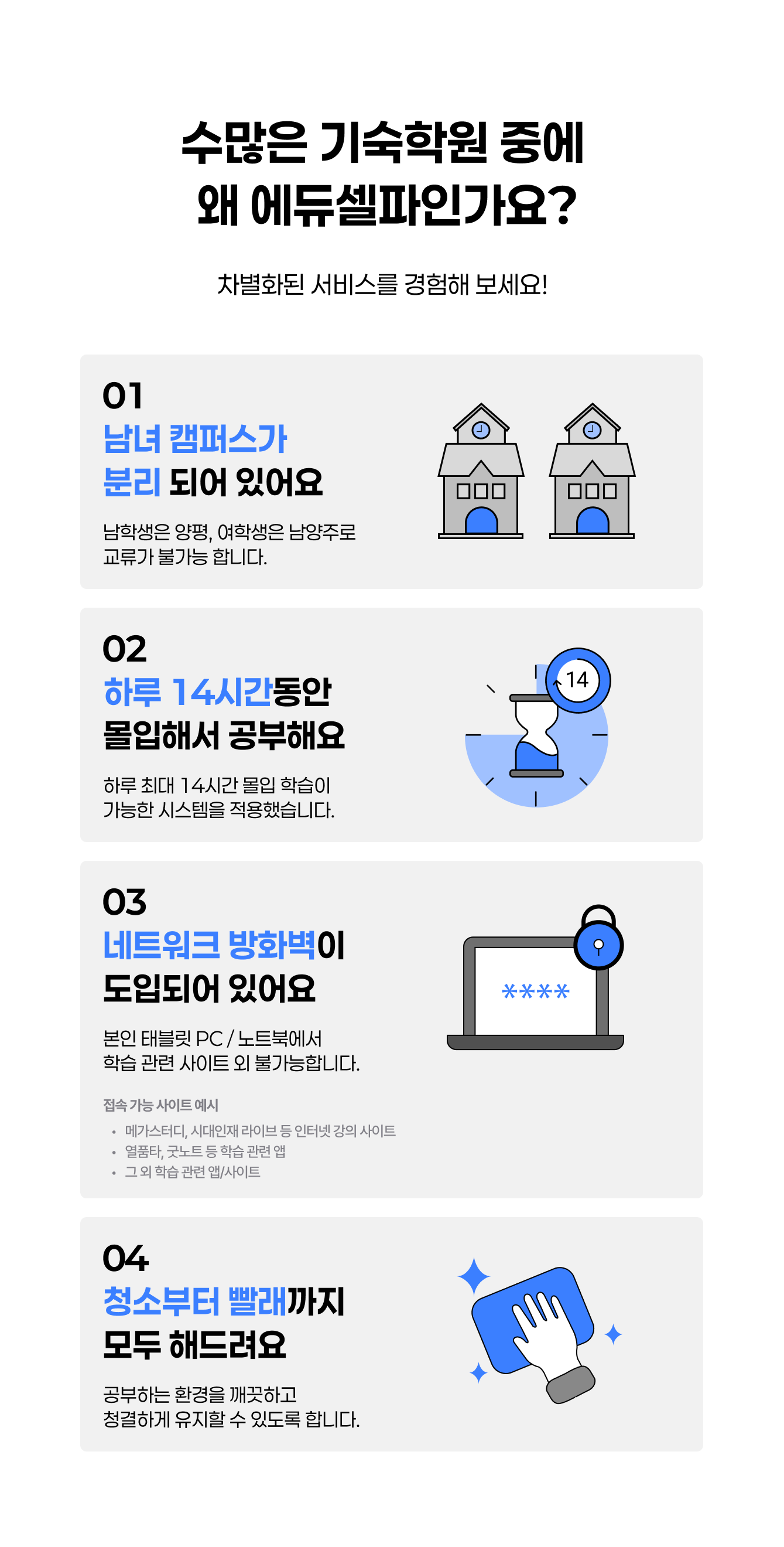 왜 에듀셀파 독학기숙학원인가요?